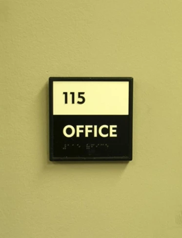 ADA and Wayfinding custom office sign 12